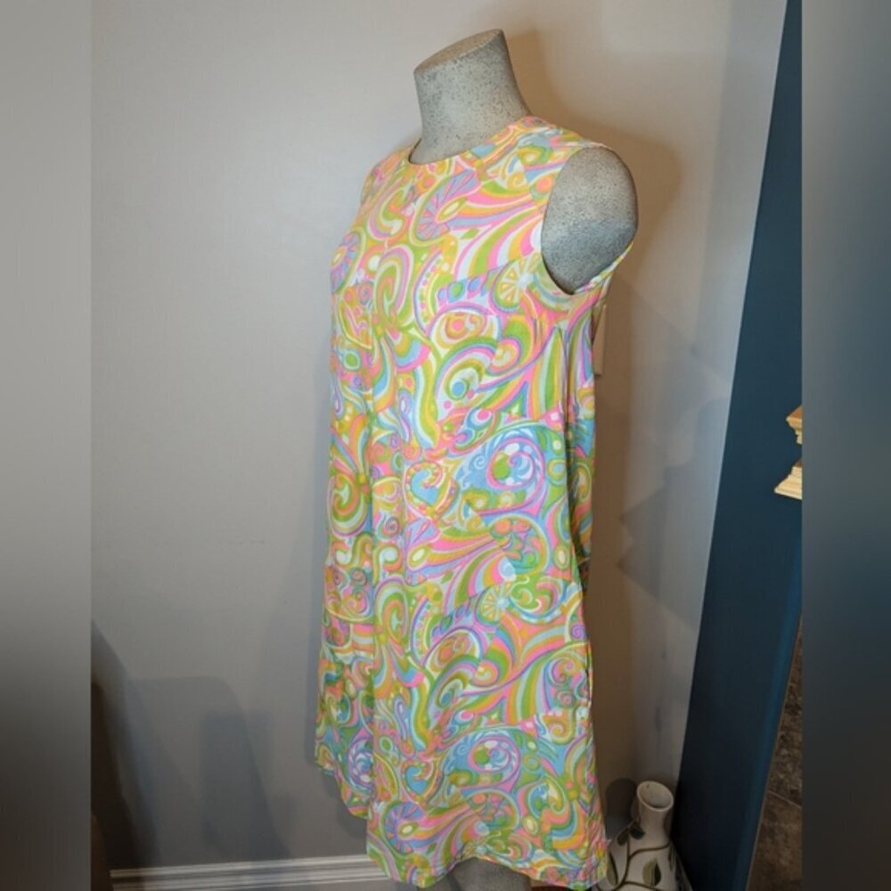 60's vintage iconic psychedelic disco shift dress. Couture Size 8/10. - Picture 5 of 12
